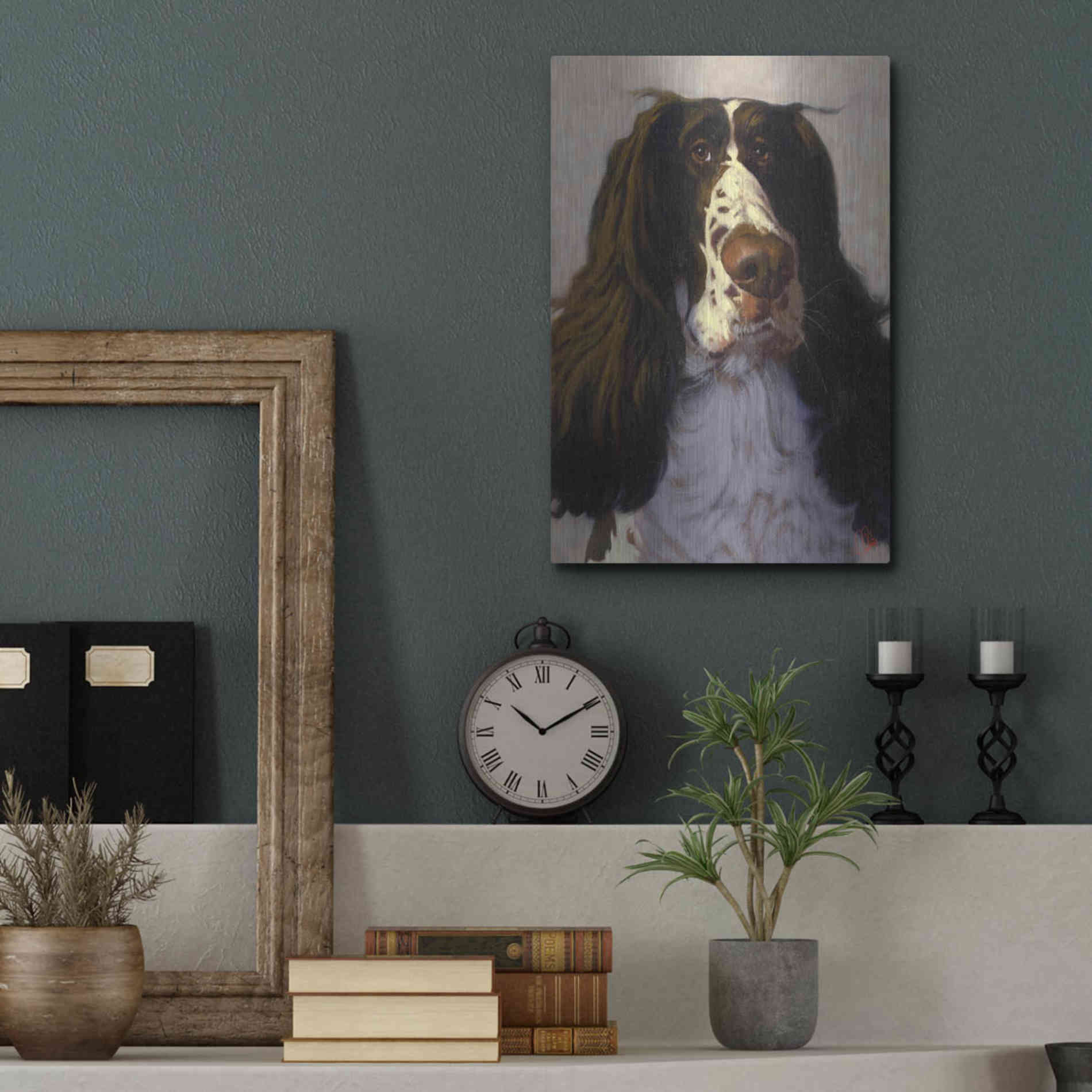 Luxe Metal Art 'Springer' by Thomas Fluharty, Metal Wall Art,12x16