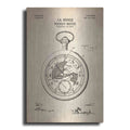 Luxe Metal Art 'Pocket Watch Blueprint Patent Parchment' Metal Wall Art