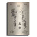 Luxe Metal Art 'Tattoo Machine Blueprint Patent Parchment' Metal Wall Art