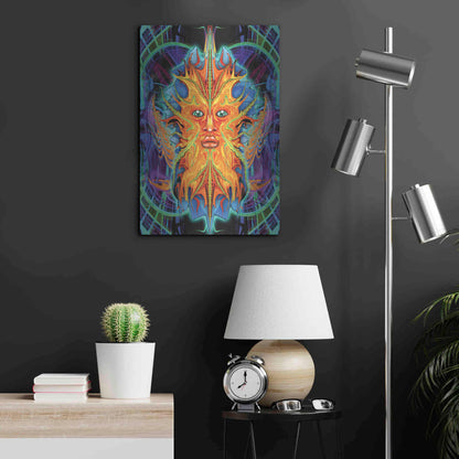 Luxe Metal Art 'Green Man' by Michael Stewart, Metal Wall Art,16x24