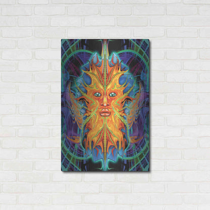 Luxe Metal Art 'Green Man' by Michael Stewart, Metal Wall Art,24x36