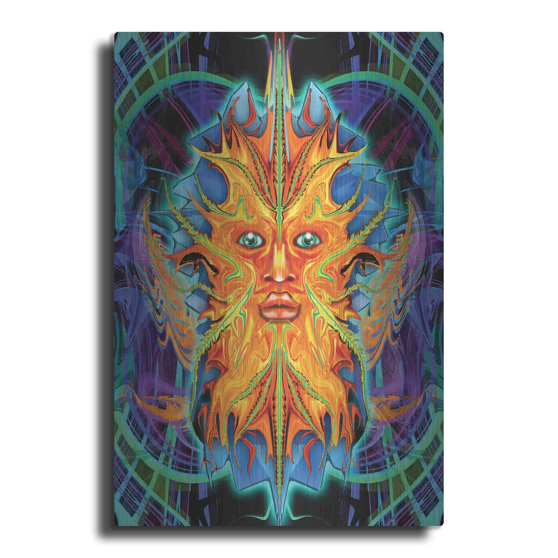 Luxe Metal Art 'Green Man' by Michael Stewart, Metal Wall Art