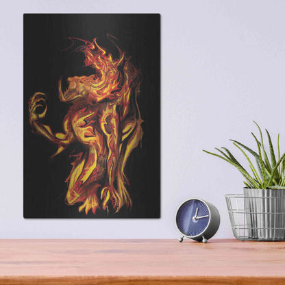 Luxe Metal Art 'I Am The Storm' by Michael Stewart, Metal Wall Art,12x16