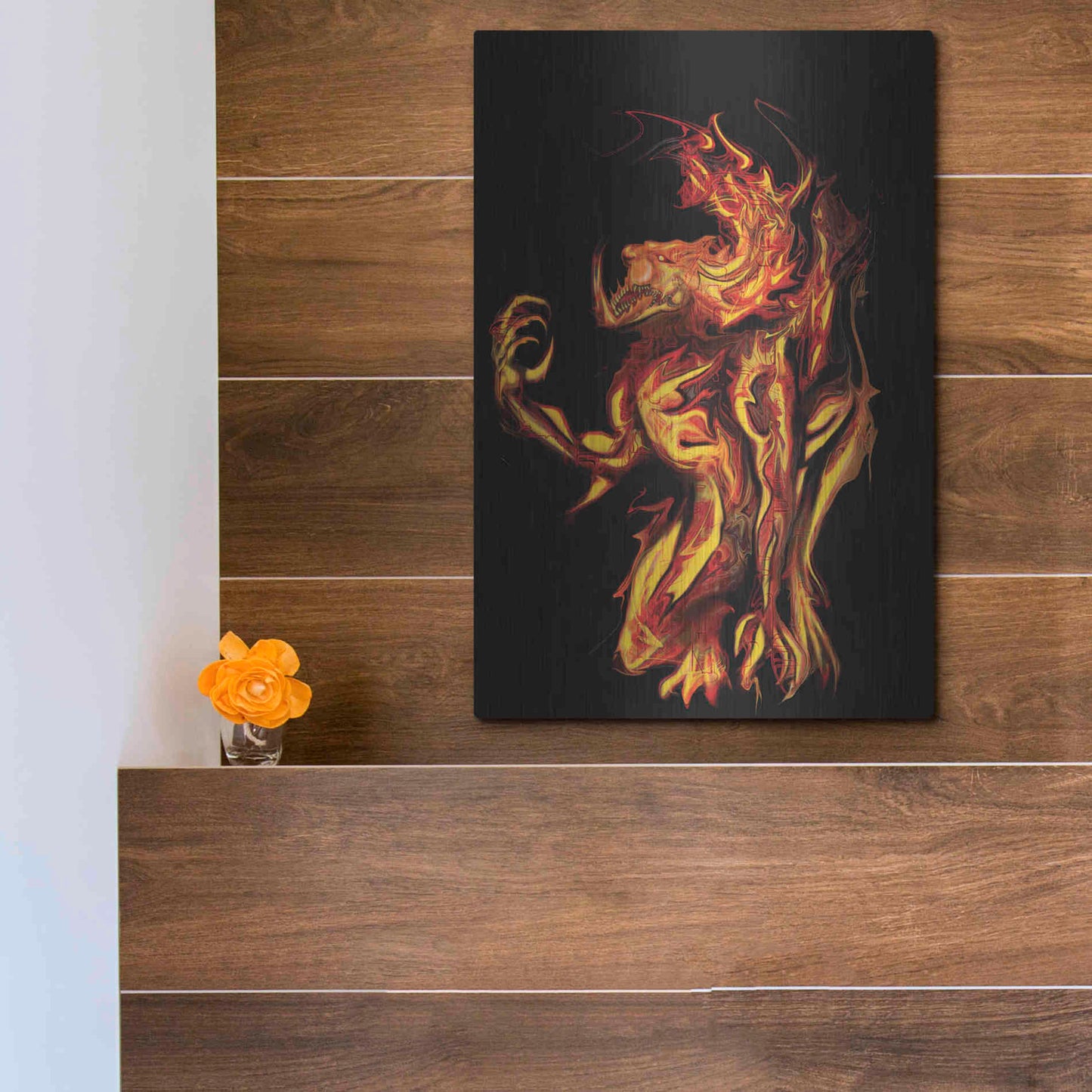 Luxe Metal Art 'I Am The Storm' by Michael Stewart, Metal Wall Art,12x16