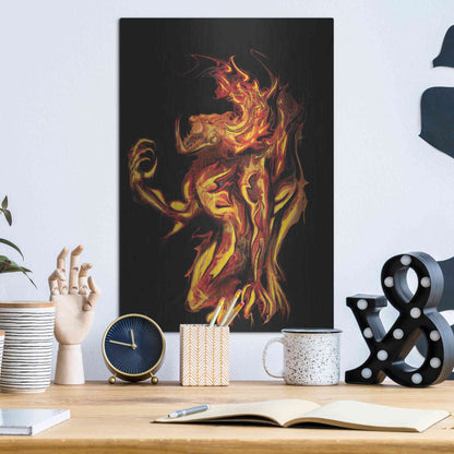 Luxe Metal Art 'I Am The Storm' by Michael Stewart, Metal Wall Art,12x16