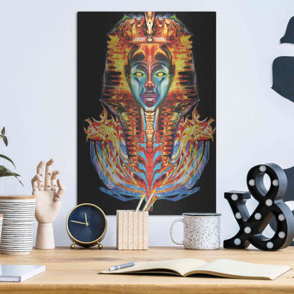 Luxe Metal Art 'Imortal Pharoah' by Michael Stewart, Metal Wall Art,12x16