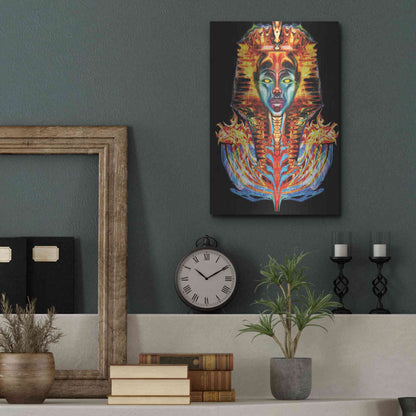 Luxe Metal Art 'Imortal Pharoah' by Michael Stewart, Metal Wall Art,12x16