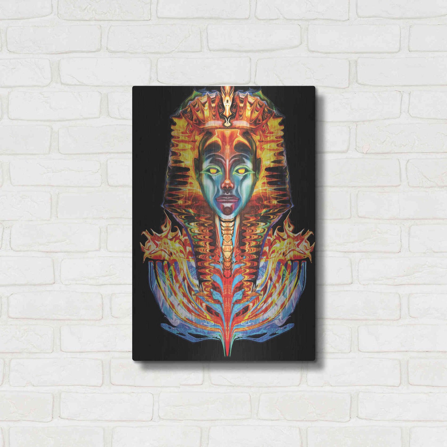 Luxe Metal Art 'Imortal Pharoah' by Michael Stewart, Metal Wall Art,16x24