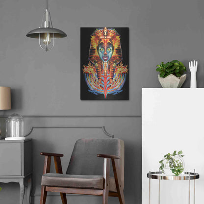 Luxe Metal Art 'Imortal Pharoah' by Michael Stewart, Metal Wall Art,16x24