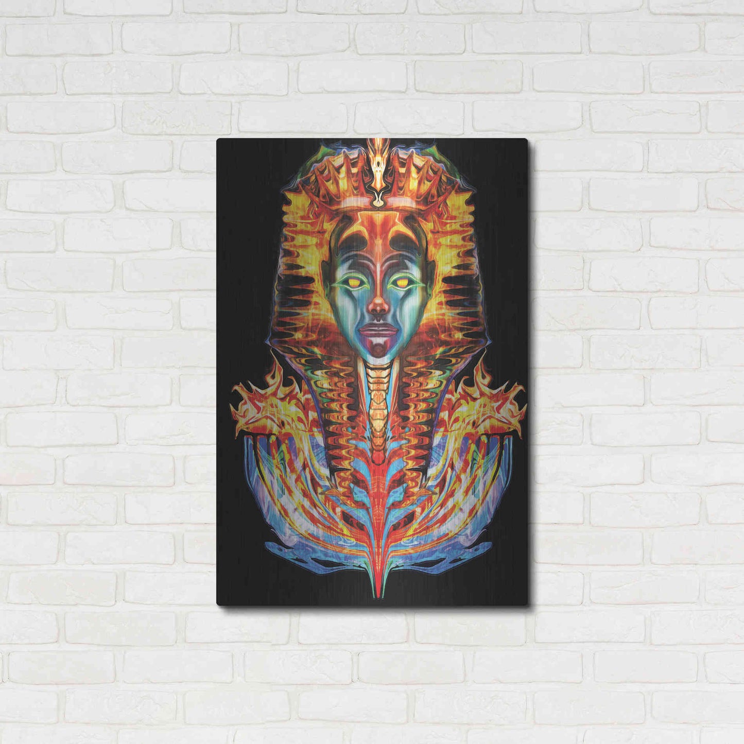 Luxe Metal Art 'Imortal Pharoah' by Michael Stewart, Metal Wall Art,24x36