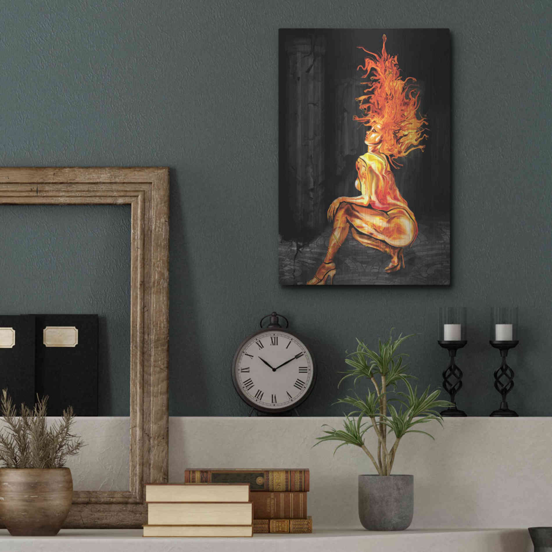 Luxe Metal Art 'Medusa' by Michael Stewart, Metal Wall Art,12x16