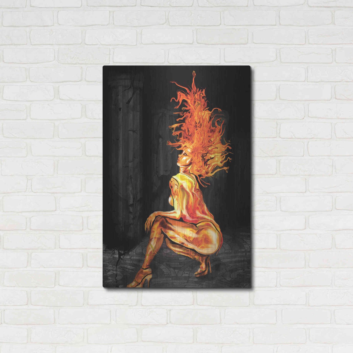 Luxe Metal Art 'Medusa' by Michael Stewart, Metal Wall Art,24x36