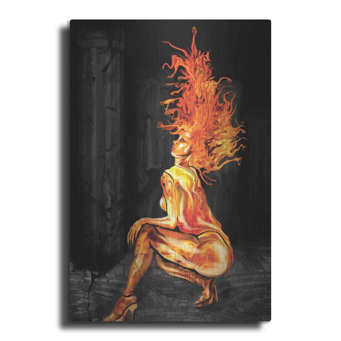 Luxe Metal Art 'Medusa' by Michael Stewart, Metal Wall Art