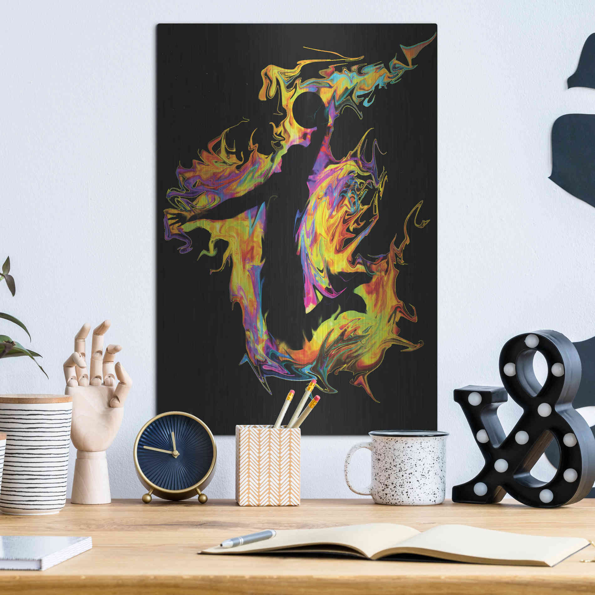 Luxe Metal Art 'Slam' by Michael Stewart, Metal Wall Art,12x16