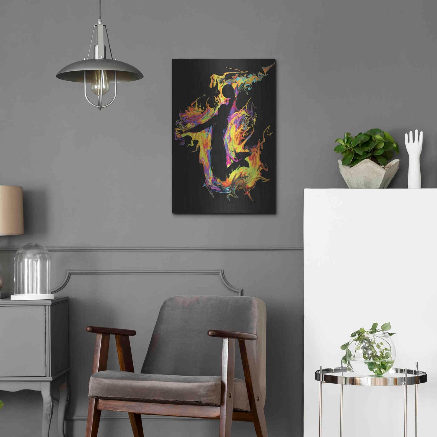 Luxe Metal Art 'Slam' by Michael Stewart, Metal Wall Art,16x24