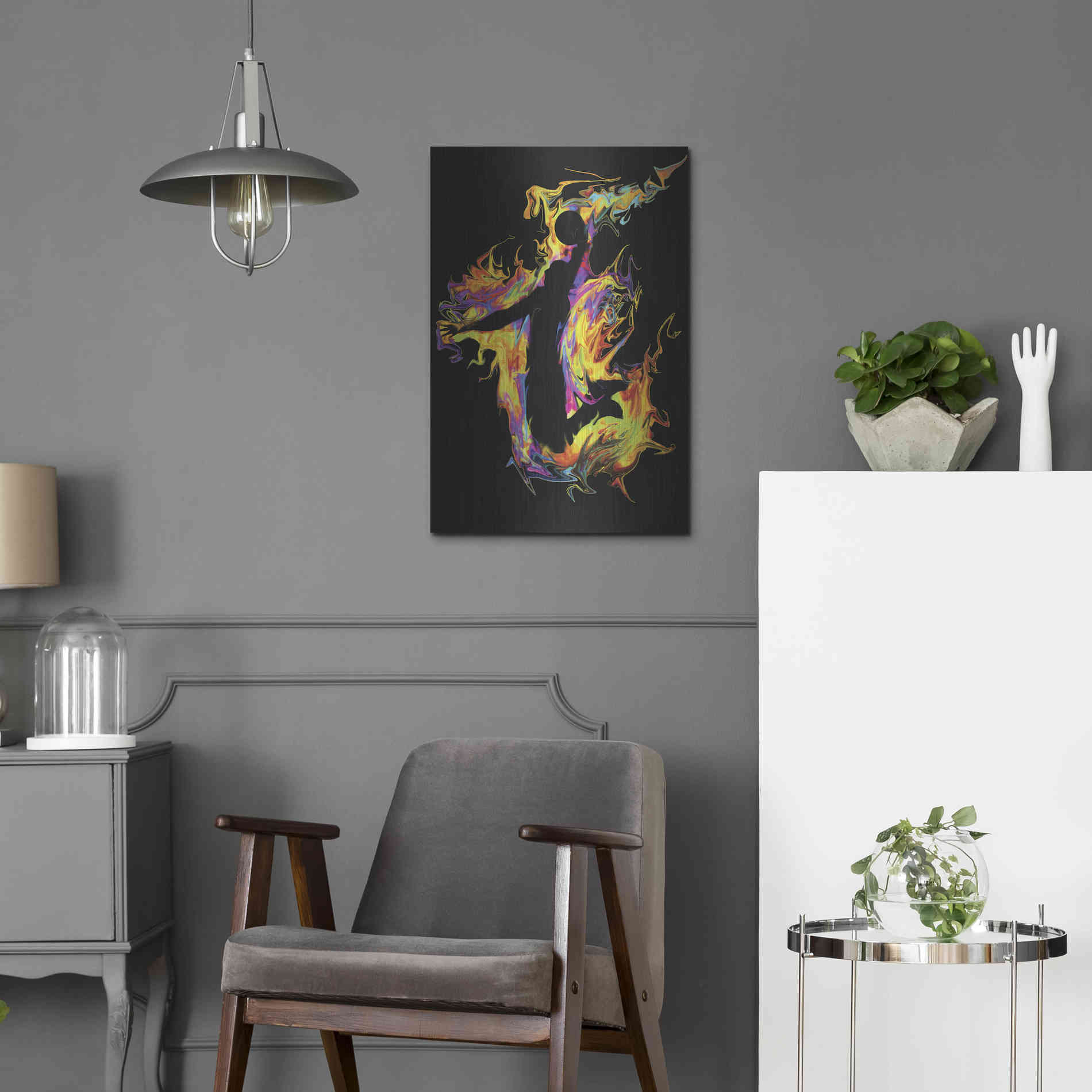 Luxe Metal Art 'Slam' by Michael Stewart, Metal Wall Art,16x24