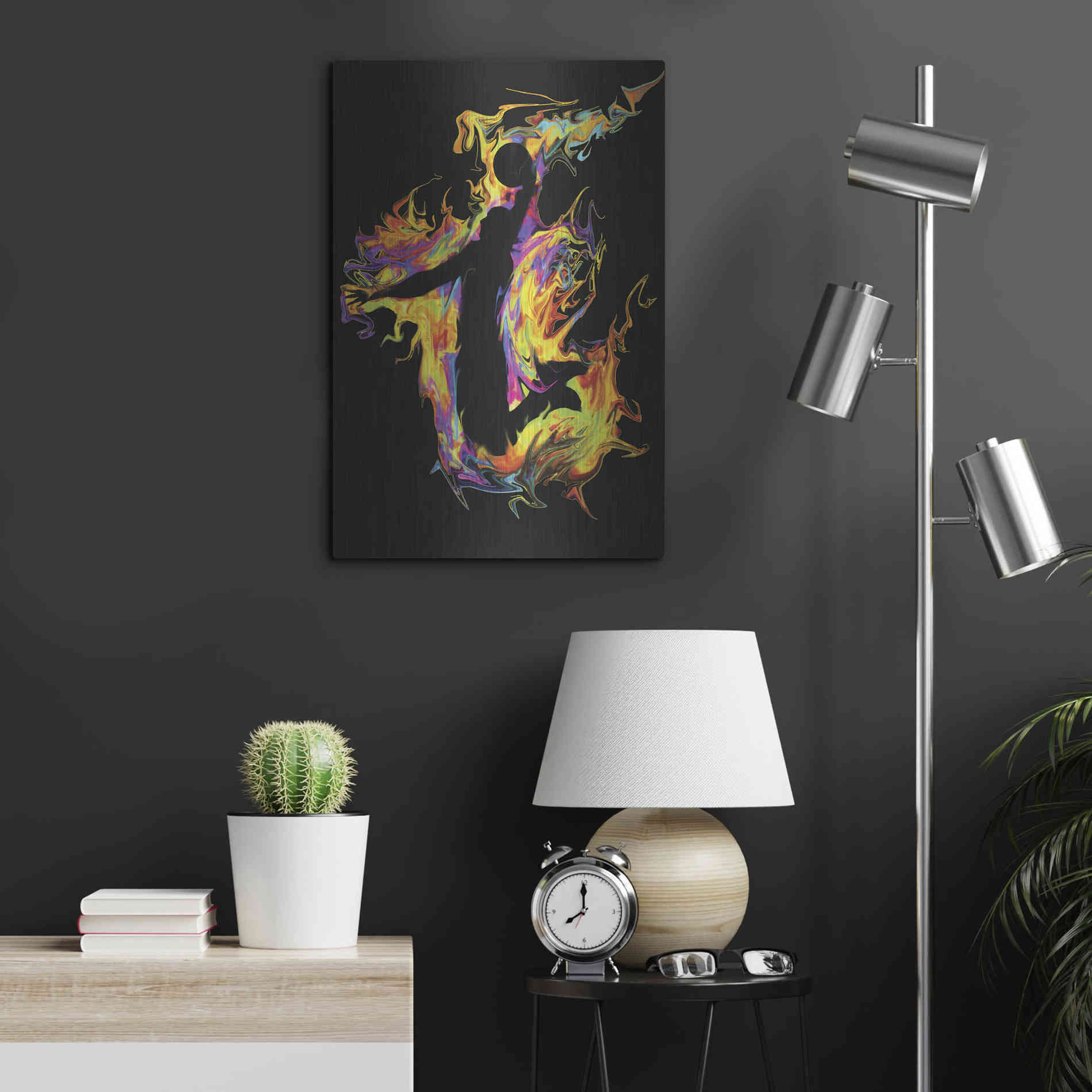 Luxe Metal Art 'Slam' by Michael Stewart, Metal Wall Art,16x24