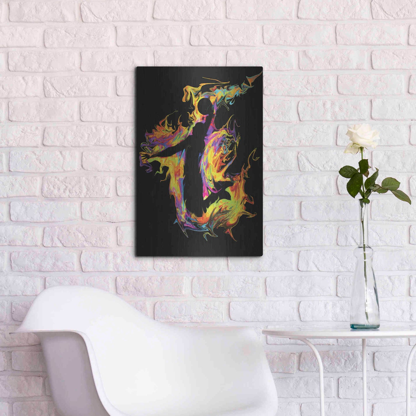 Luxe Metal Art 'Slam' by Michael Stewart, Metal Wall Art,16x24