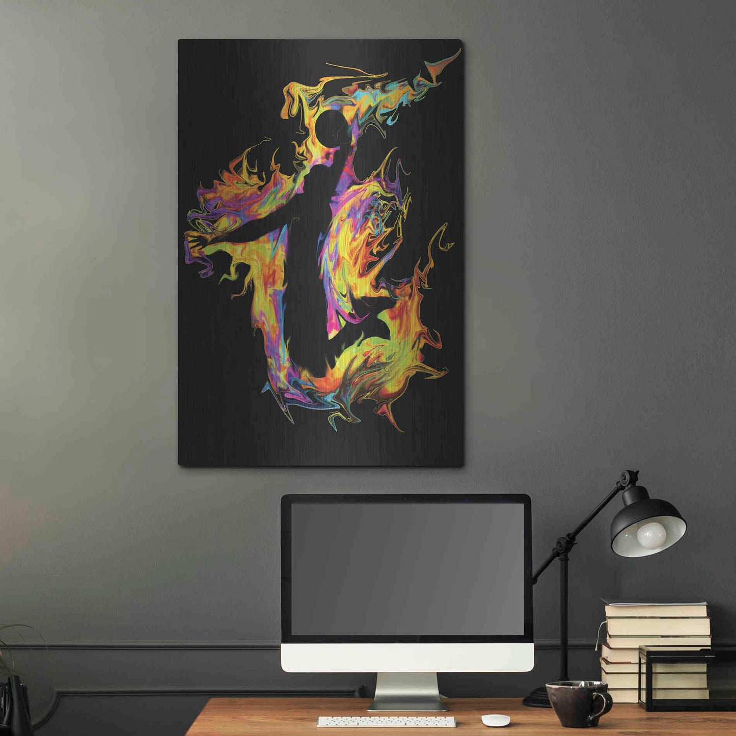 Luxe Metal Art 'Slam' by Michael Stewart, Metal Wall Art,24x36