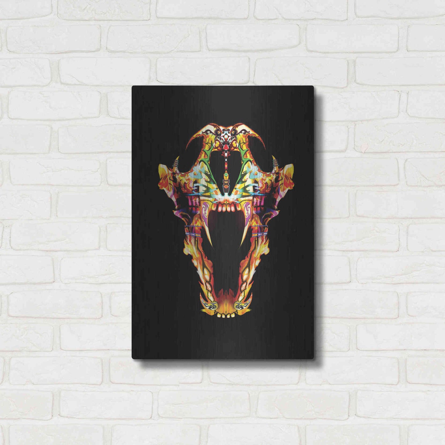 Luxe Metal Art 'Undead Lone Wolf' by Michael Stewart, Metal Wall Art,16x24