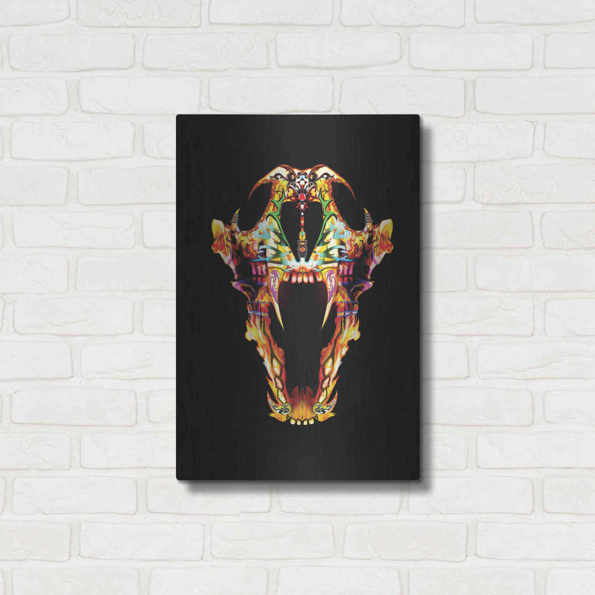 Luxe Metal Art 'Undead Lone Wolf' by Michael Stewart, Metal Wall Art,16x24