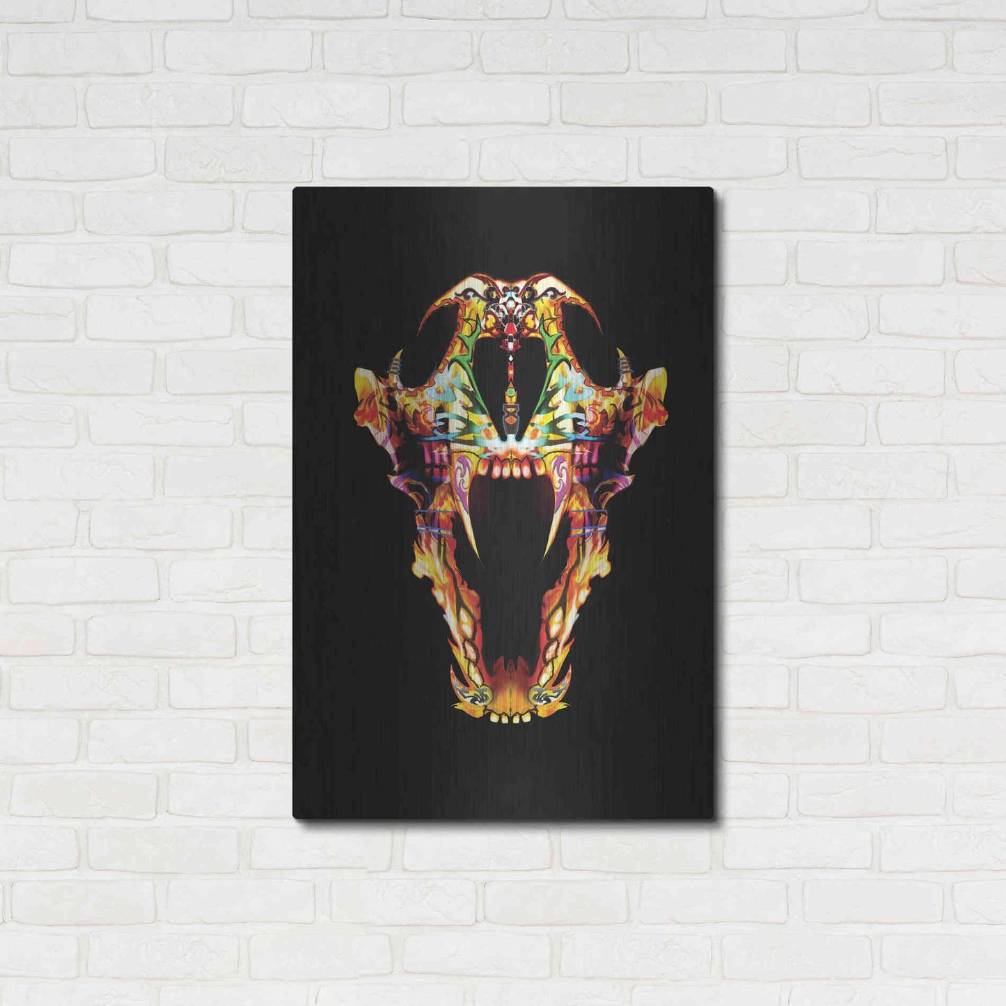 Luxe Metal Art 'Undead Lone Wolf' by Michael Stewart, Metal Wall Art,24x36