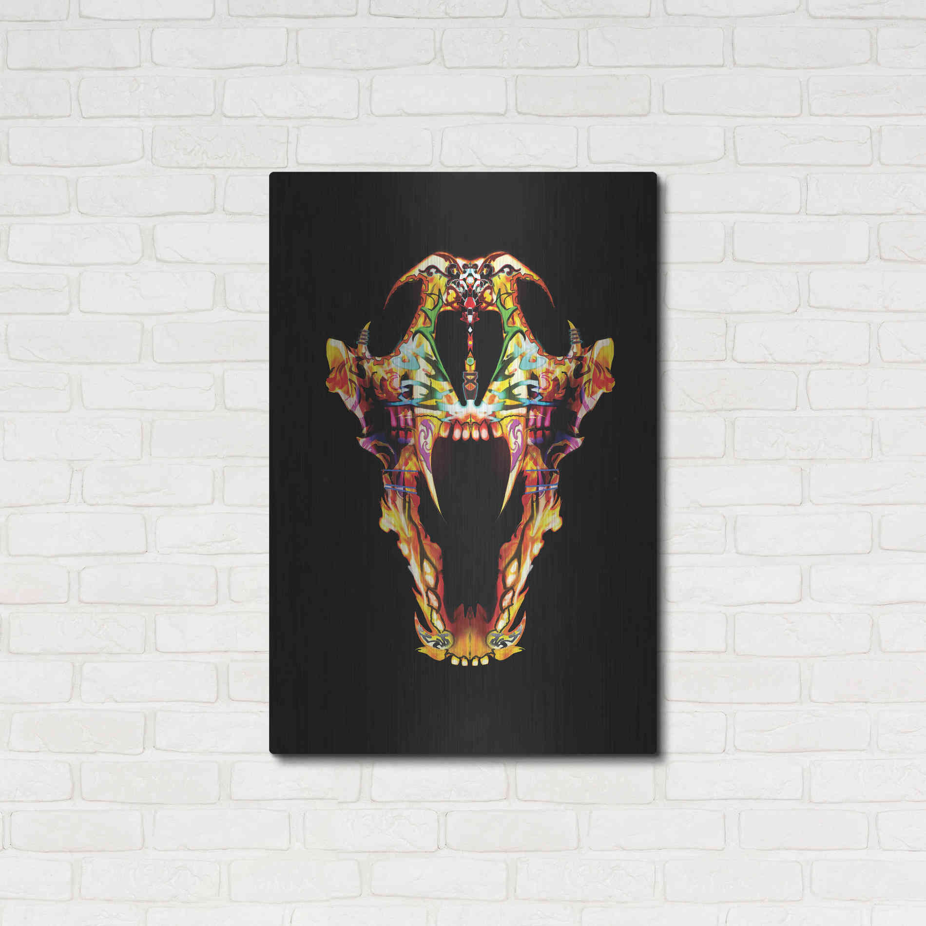 Luxe Metal Art 'Undead Lone Wolf' by Michael Stewart, Metal Wall Art,24x36