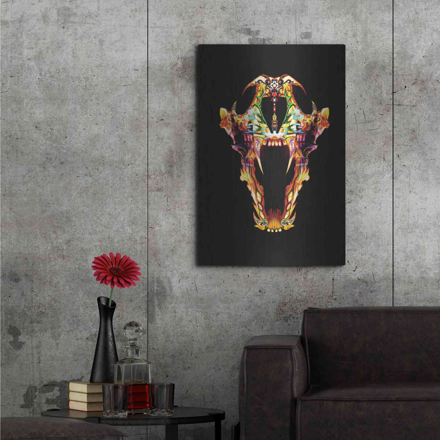 Luxe Metal Art 'Undead Lone Wolf' by Michael Stewart, Metal Wall Art,24x36