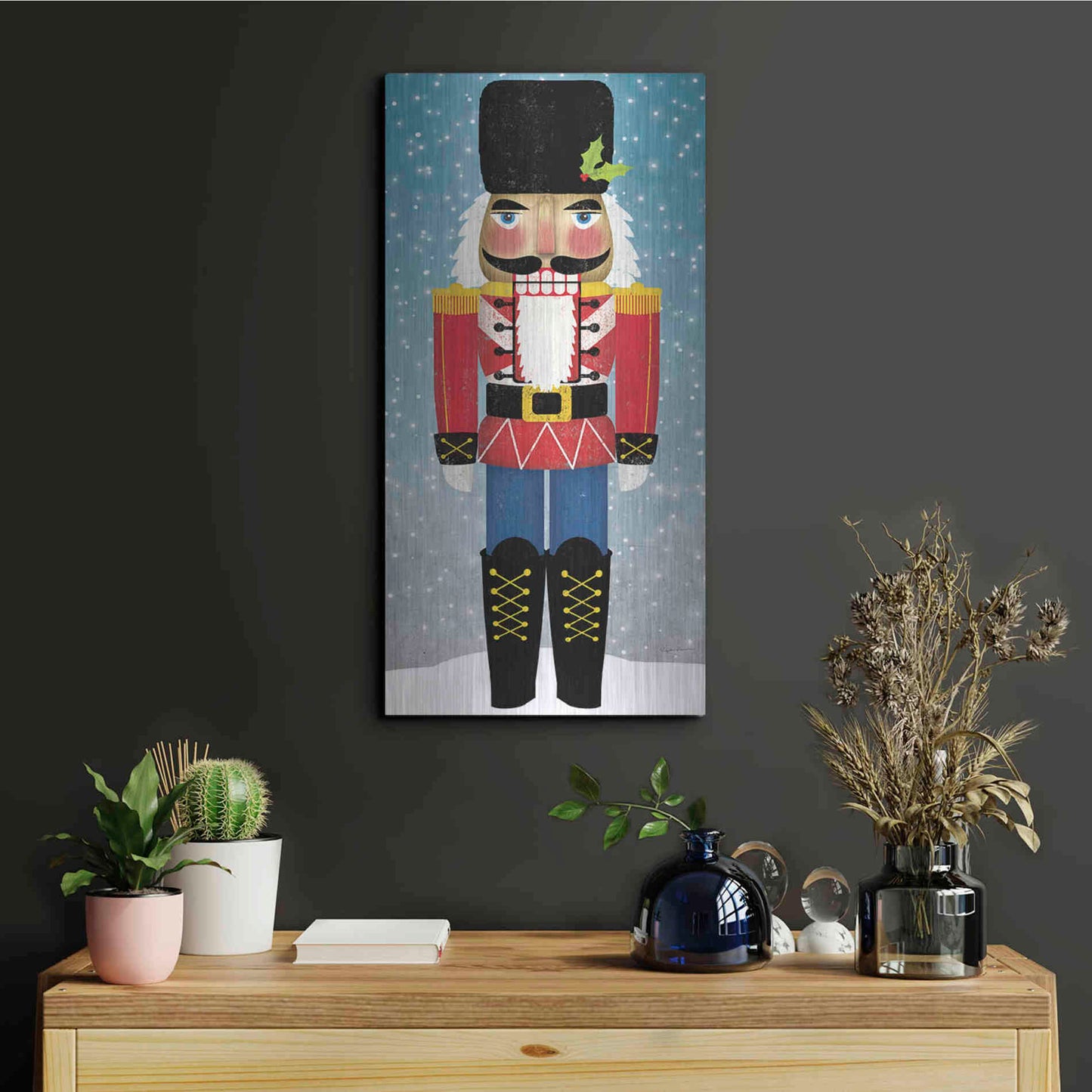 Luxe Metal Art 'Nutcracker Bright I' by Ryan Fowler, Metal Wall Art,12x24