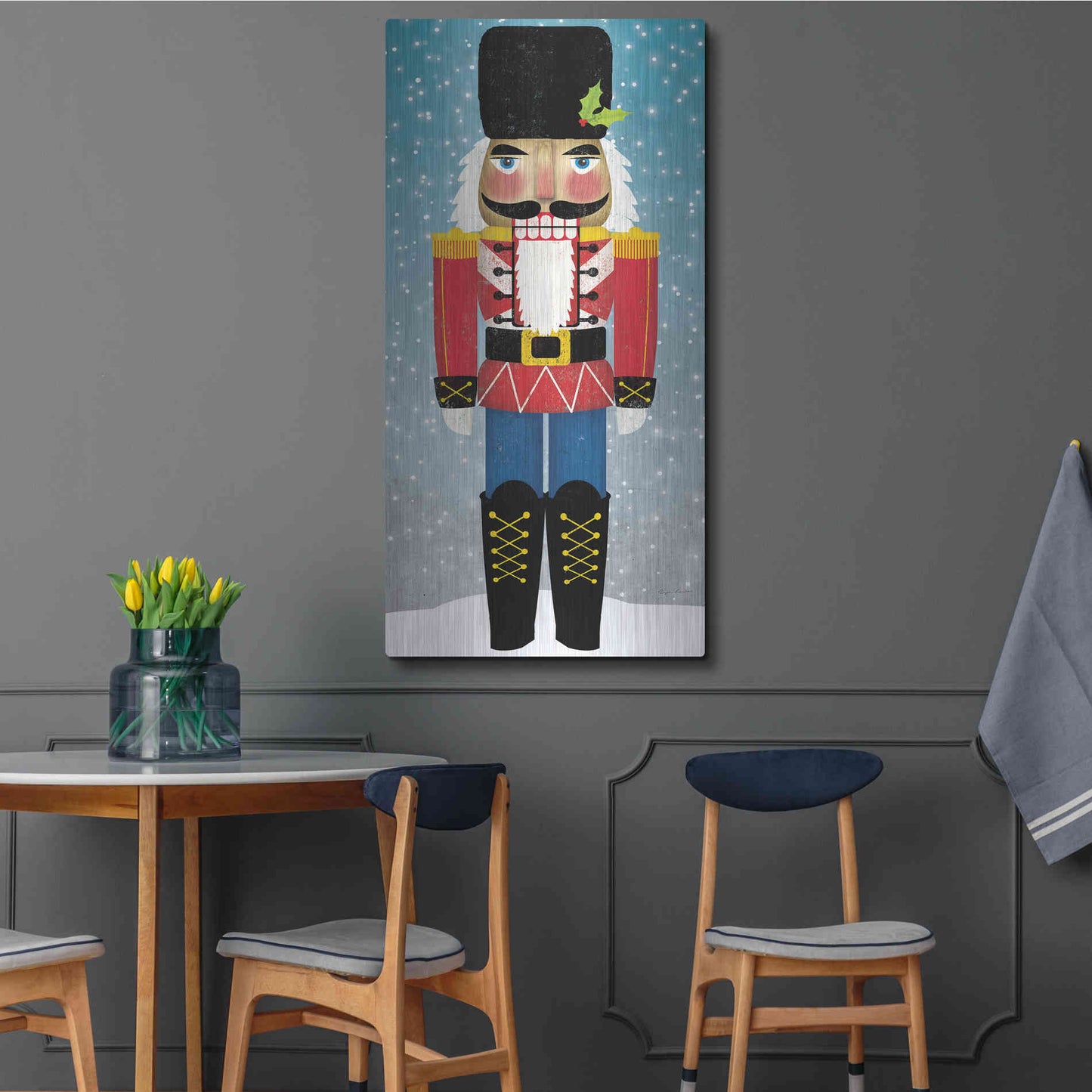 Luxe Metal Art 'Nutcracker Bright I' by Ryan Fowler, Metal Wall Art,24x48