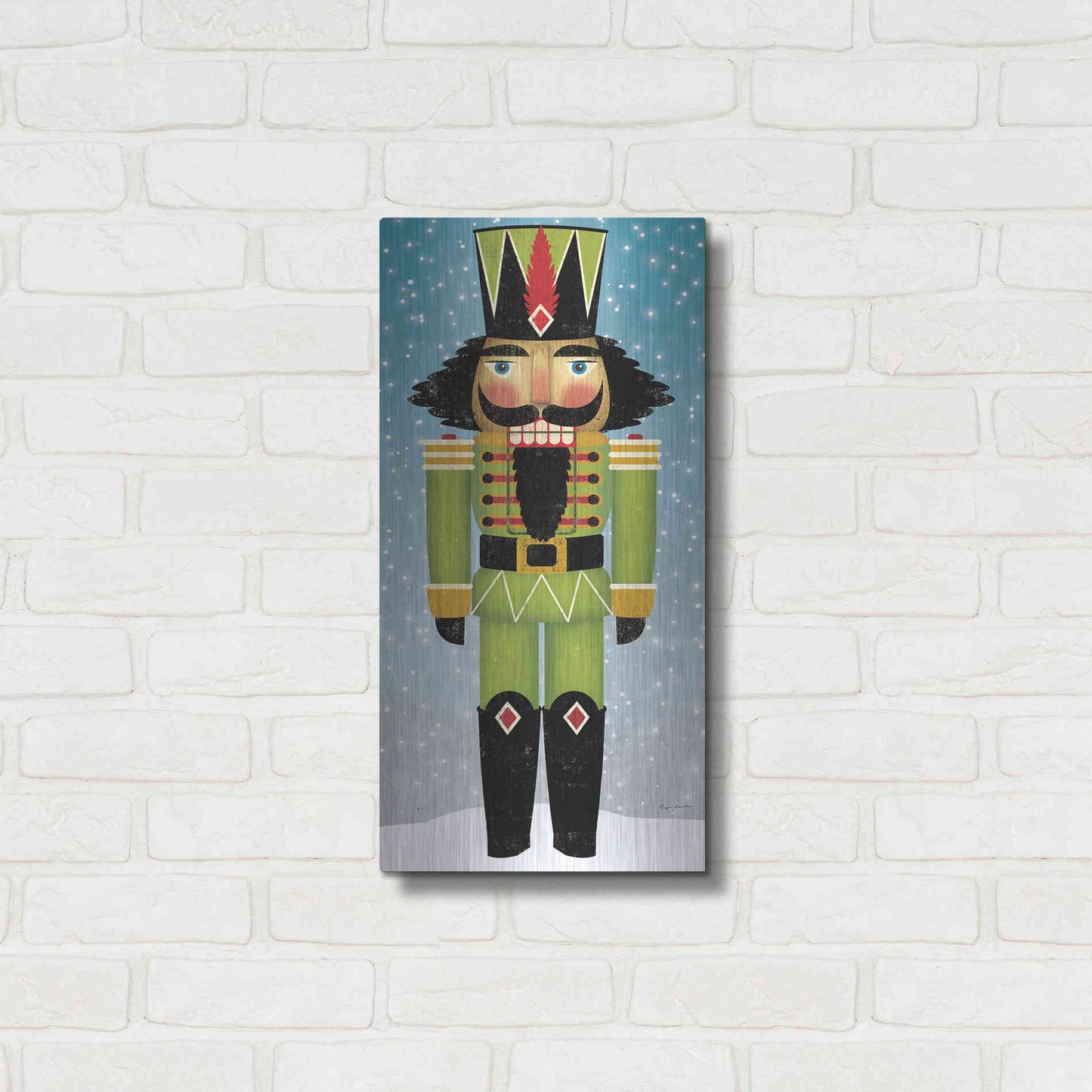 Luxe Metal Art 'Nutcracker Bright II' by Ryan Fowler, Metal Wall Art,12x24