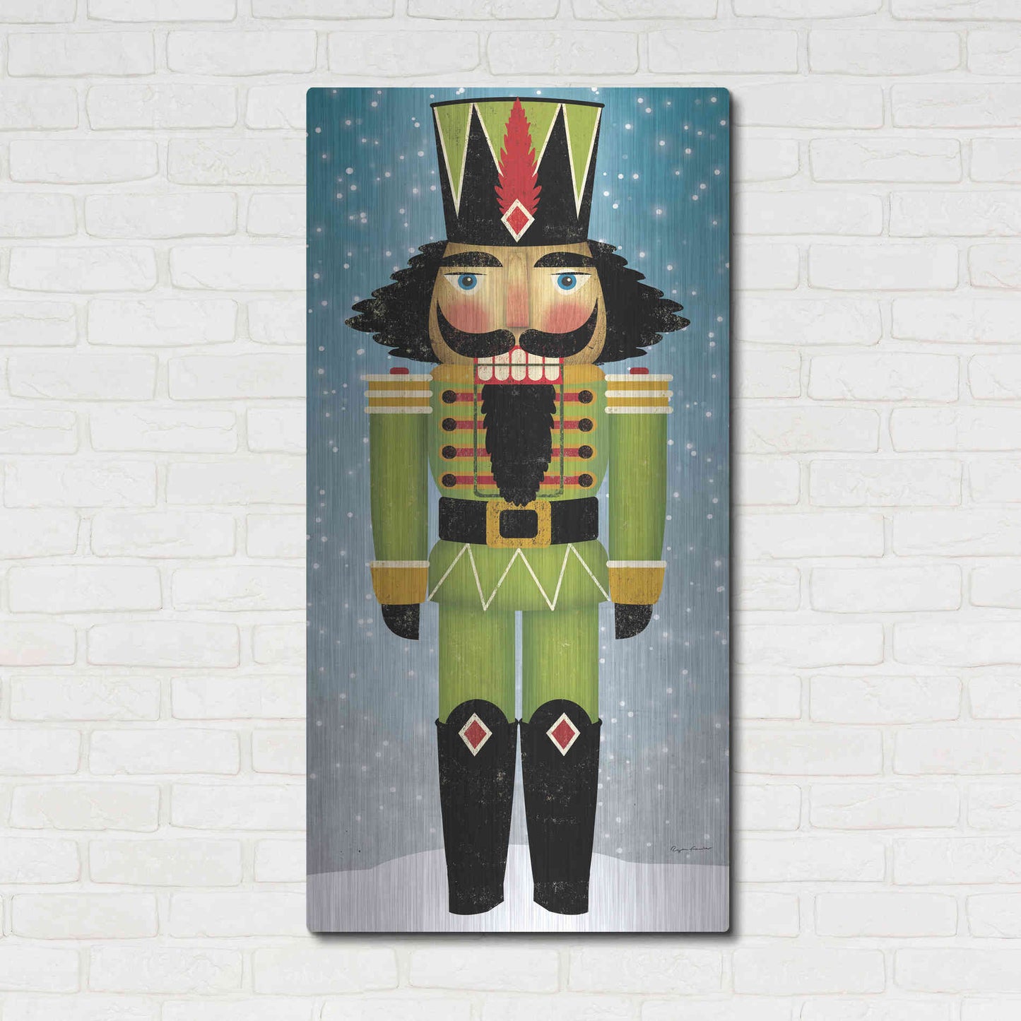 Luxe Metal Art 'Nutcracker Bright II' by Ryan Fowler, Metal Wall Art,24x48