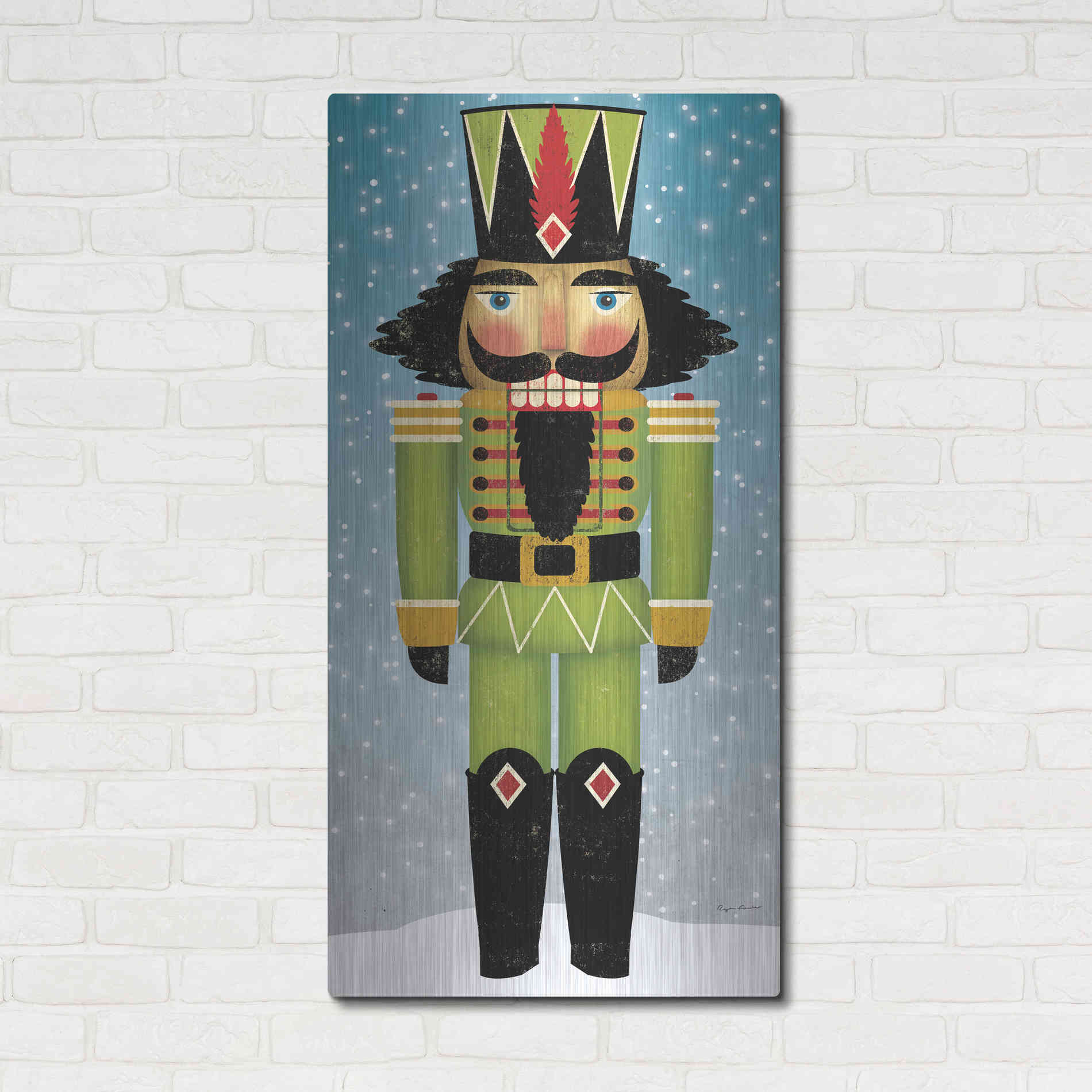 Luxe Metal Art 'Nutcracker Bright II' by Ryan Fowler, Metal Wall Art,24x48