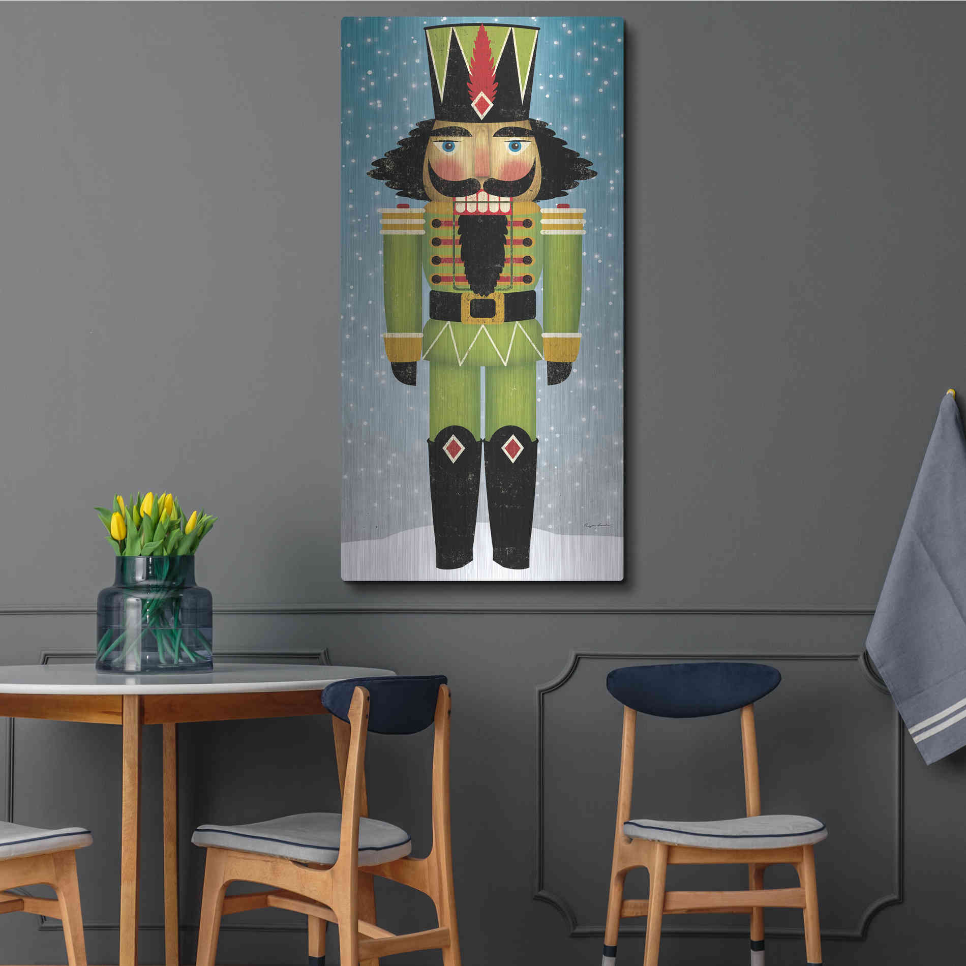 Luxe Metal Art 'Nutcracker Bright II' by Ryan Fowler, Metal Wall Art,24x48