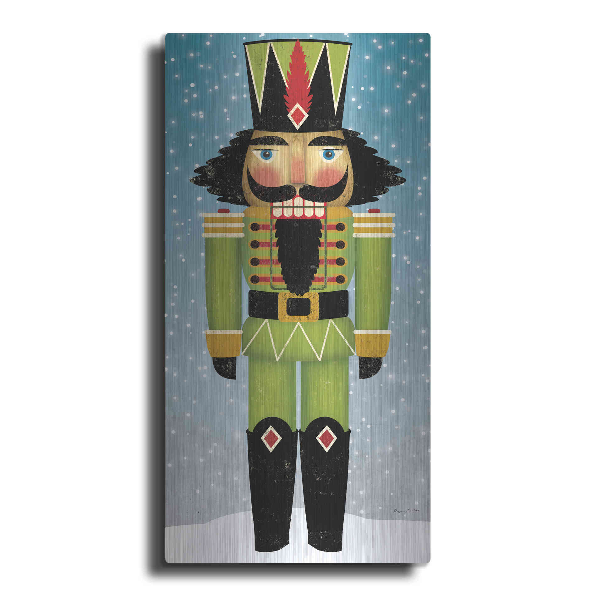 Luxe Metal Art 'Nutcracker Bright II' by Ryan Fowler, Metal Wall Art