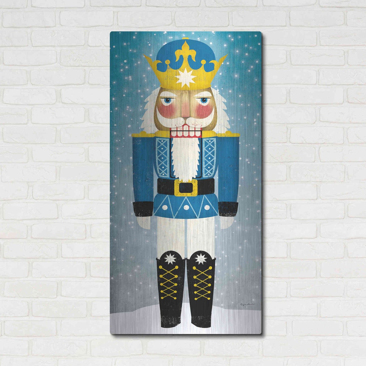 Luxe Metal Art 'Nutcracker Bright III' by Ryan Fowler, Metal Wall Art,24x48