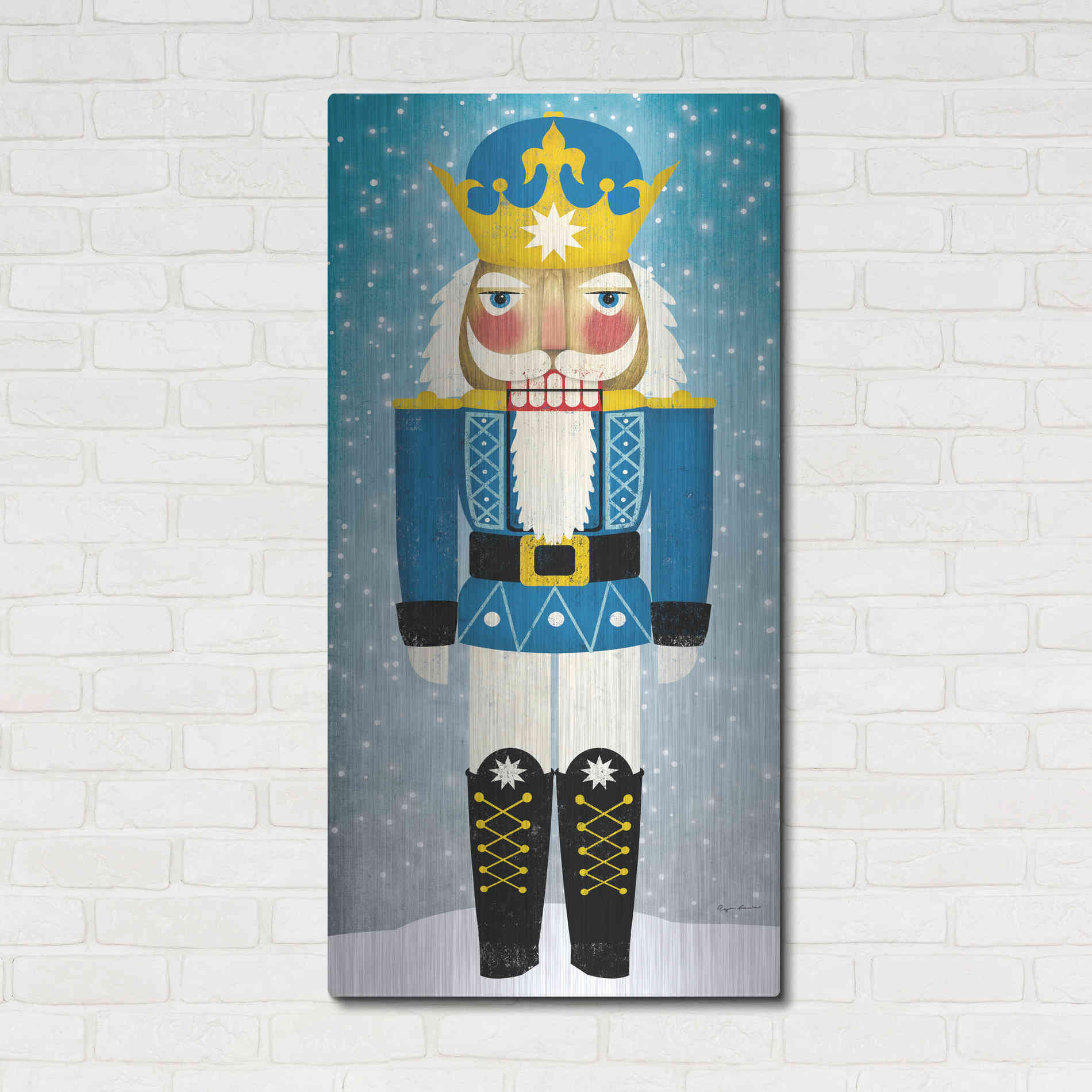 Luxe Metal Art 'Nutcracker Bright III' by Ryan Fowler, Metal Wall Art,24x48