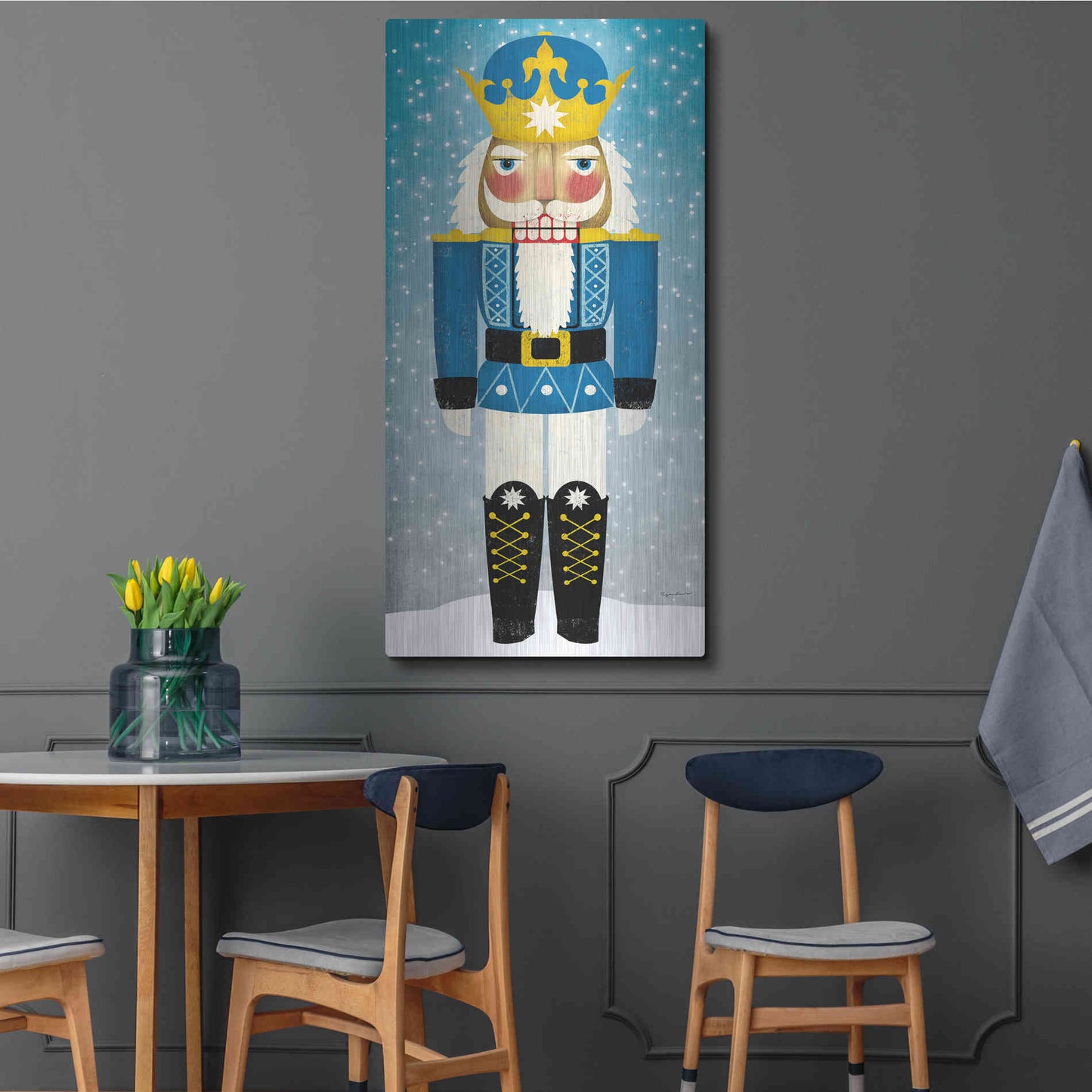 Luxe Metal Art 'Nutcracker Bright III' by Ryan Fowler, Metal Wall Art,24x48