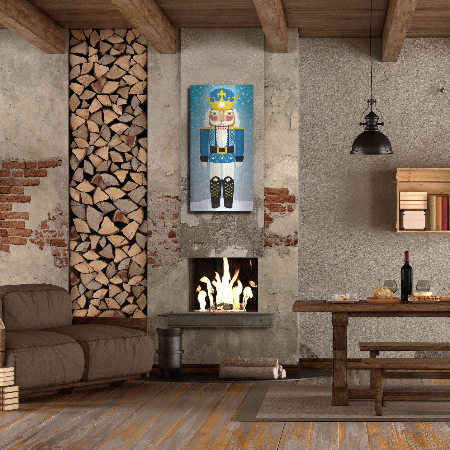 Luxe Metal Art 'Nutcracker Bright III' by Ryan Fowler, Metal Wall Art,24x48