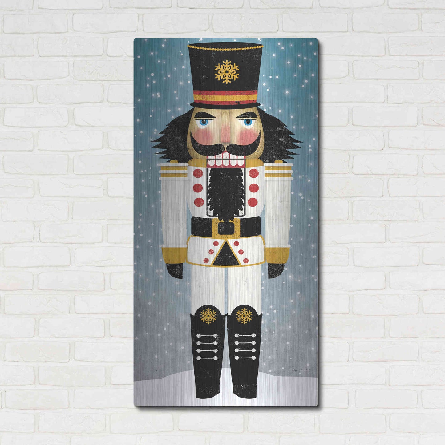 Luxe Metal Art 'Nutcracker Bright IV' by Ryan Fowler, Metal Wall Art,24x48