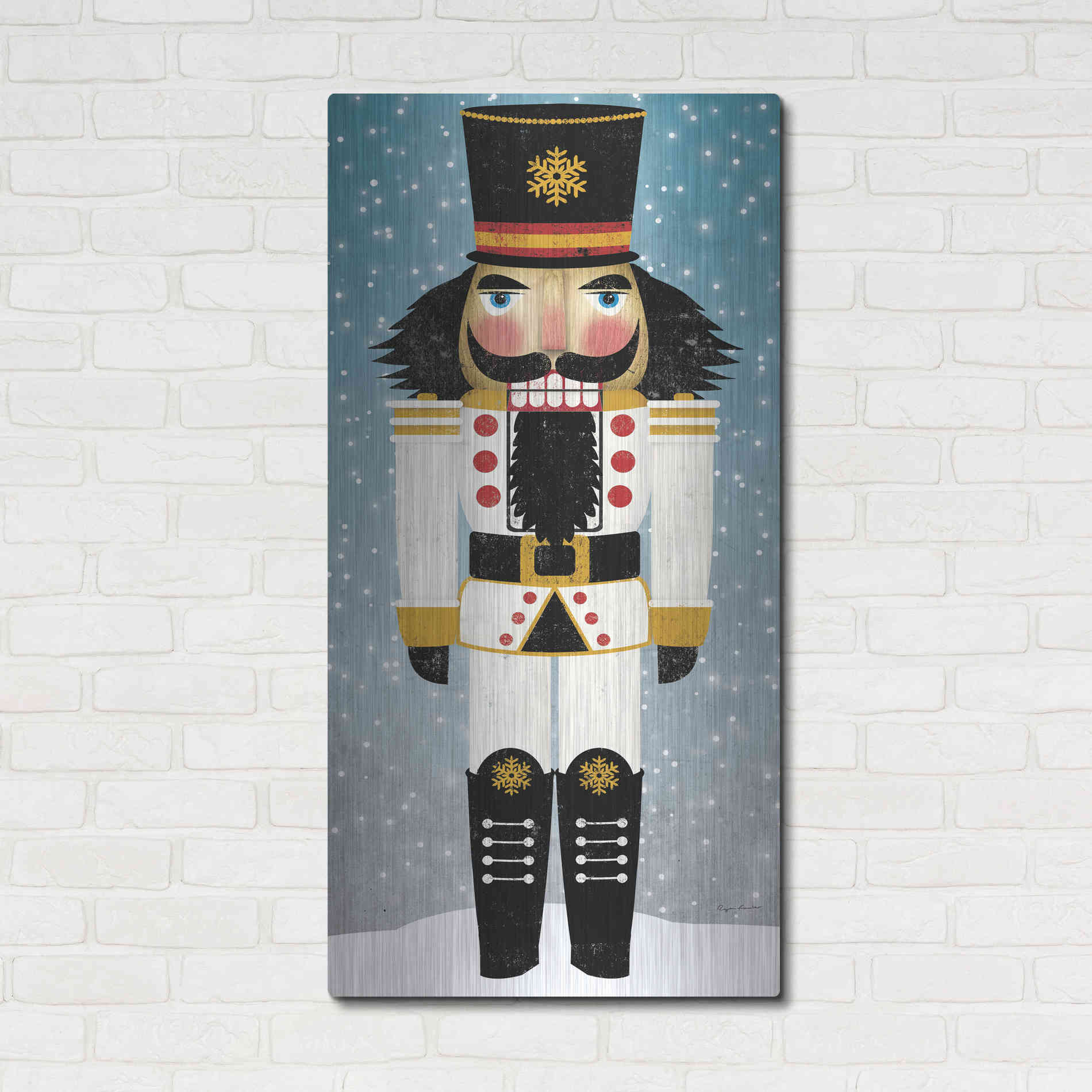 Luxe Metal Art 'Nutcracker Bright IV' by Ryan Fowler, Metal Wall Art,24x48