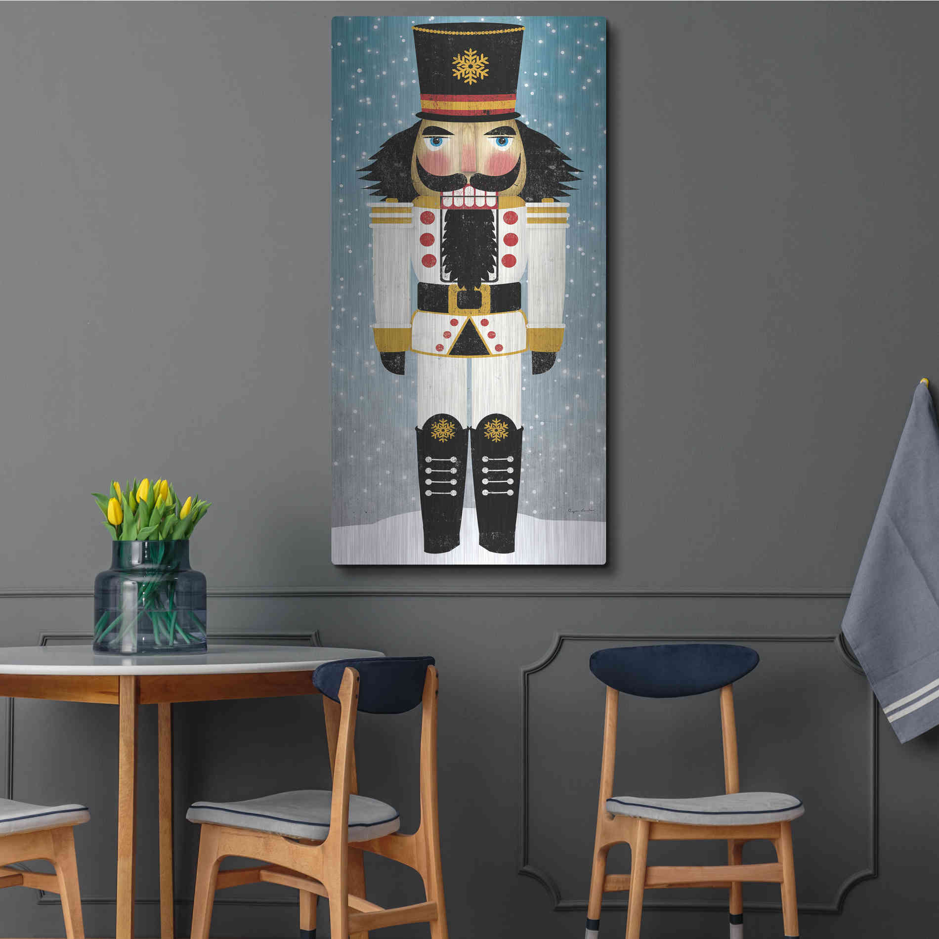 Luxe Metal Art 'Nutcracker Bright IV' by Ryan Fowler, Metal Wall Art,24x48