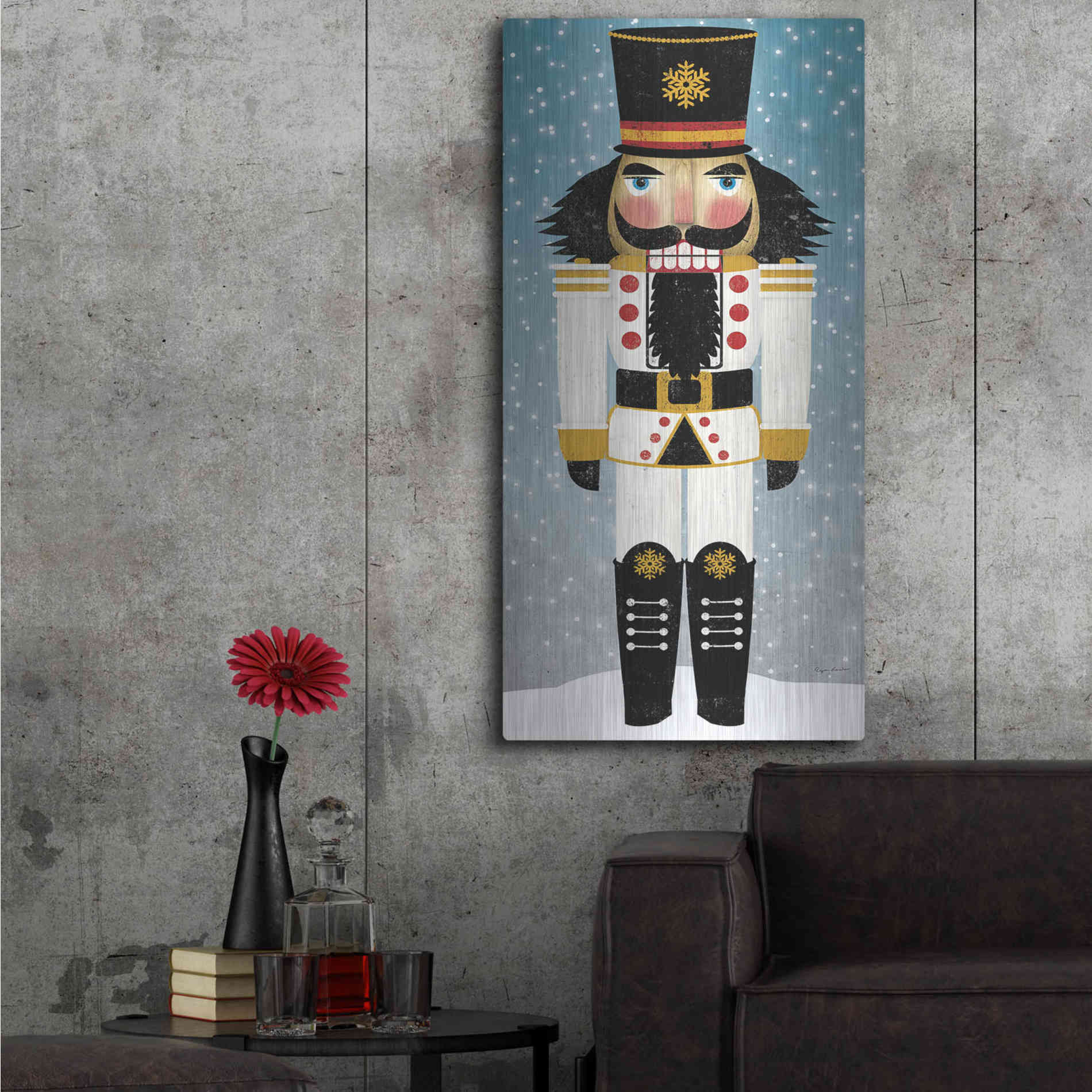 Luxe Metal Art 'Nutcracker Bright IV' by Ryan Fowler, Metal Wall Art,24x48