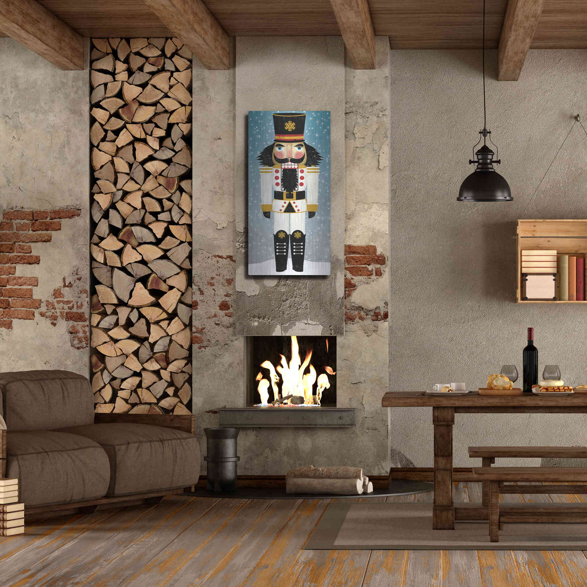 Luxe Metal Art 'Nutcracker Bright IV' by Ryan Fowler, Metal Wall Art,24x48