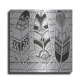 Luxe Metal Art 'Geo Feathers II Zentangle' by Sara Zieve Miller, Metal Wall Art