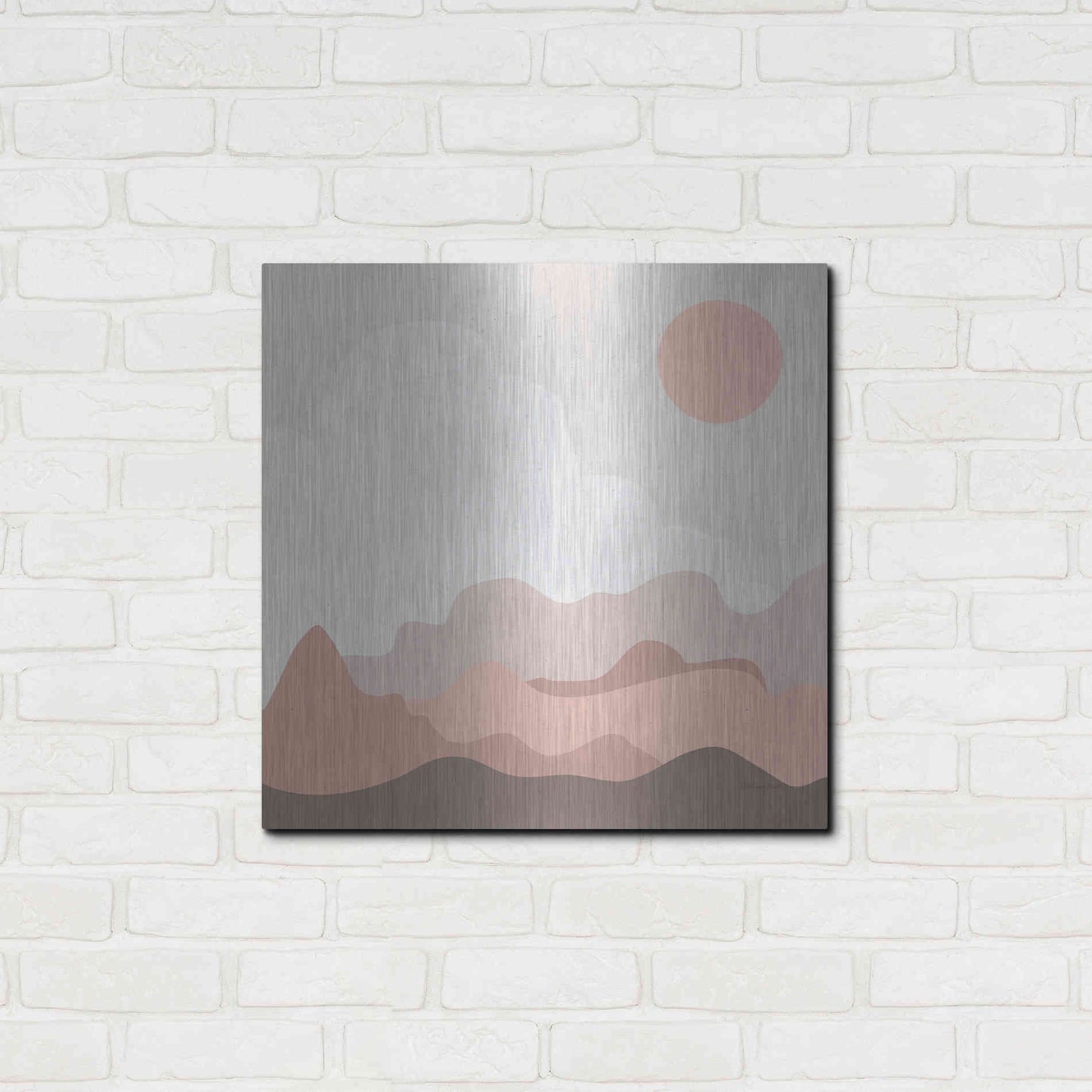 Luxe Metal Art 'Mountainous I' by Sara Zieve Miller, Metal Wall Art,24x24