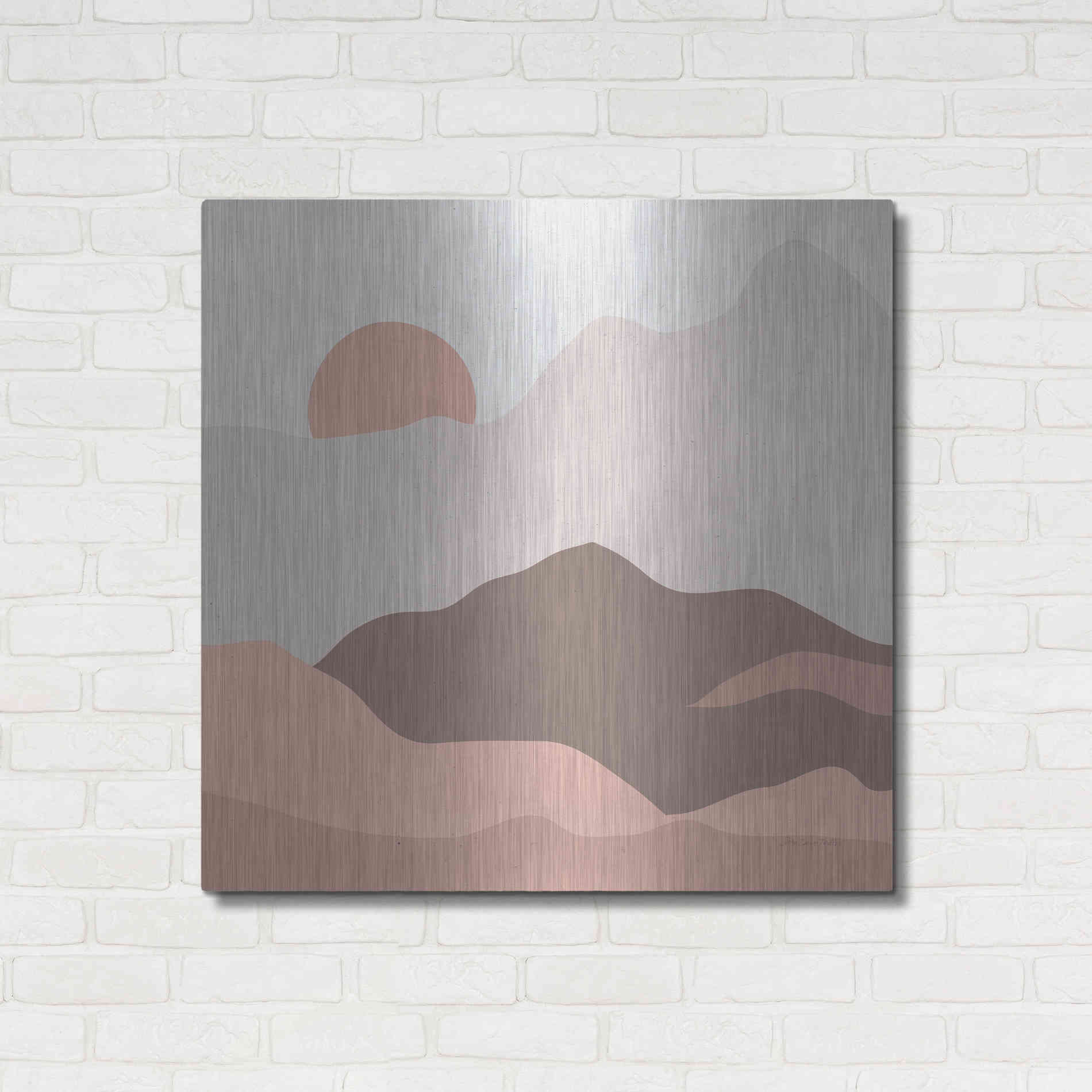 Luxe Metal Art 'Mountainous II' by Sara Zieve Miller, Metal Wall Art,36x36