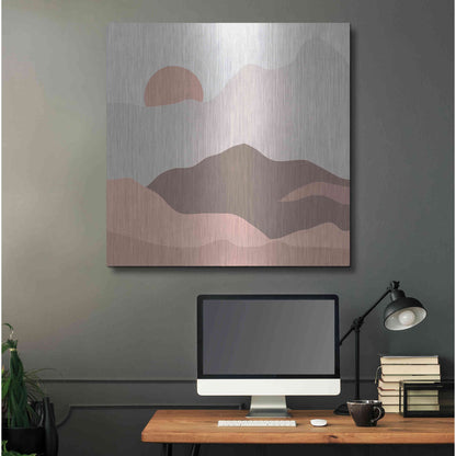 Luxe Metal Art 'Mountainous II' by Sara Zieve Miller, Metal Wall Art,36x36