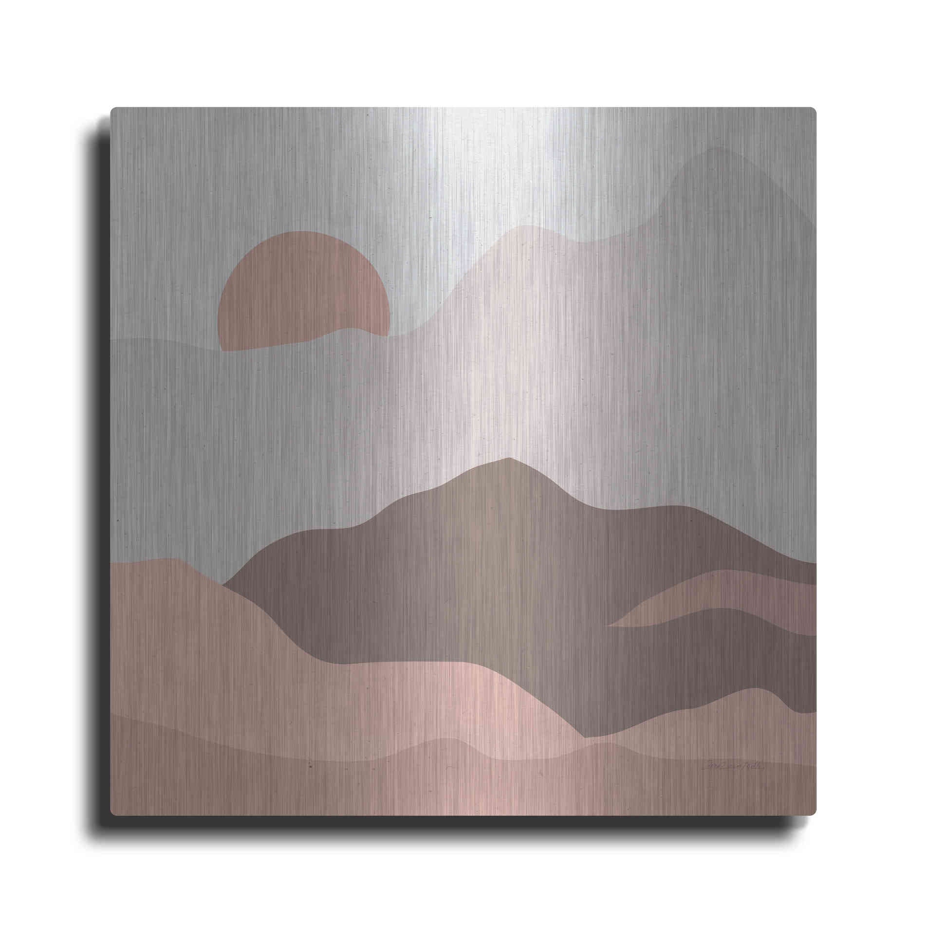 Luxe Metal Art 'Mountainous II' by Sara Zieve Miller, Metal Wall Art