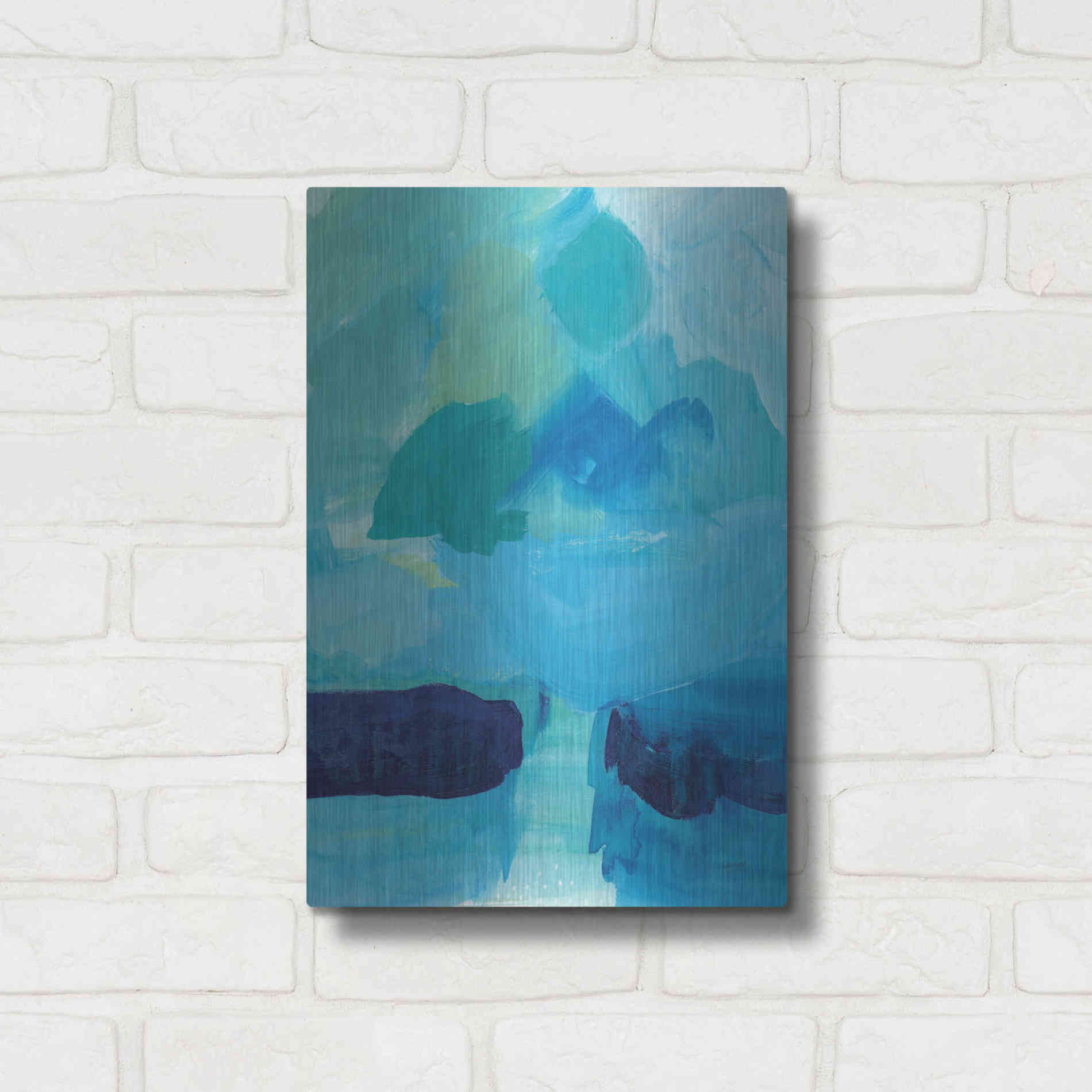 Luxe Metal Art 'Seascape I' by Lynn Mack, Metal Wall Art,12x16